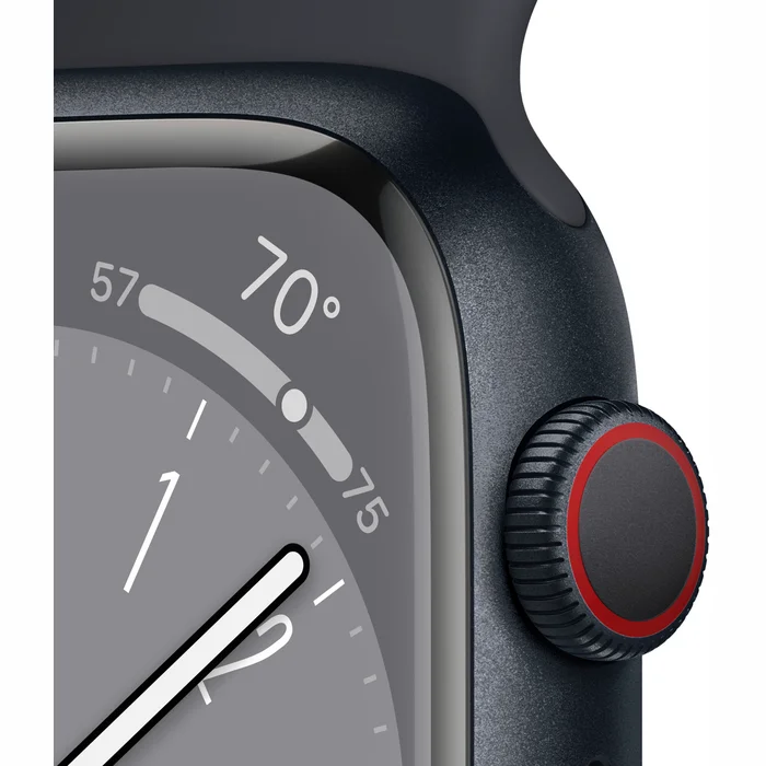 Viedpulkstenis Apple Watch Series 8 GPS + Cellular 45mm Midnight Aluminium Case with Midnight Sport Band