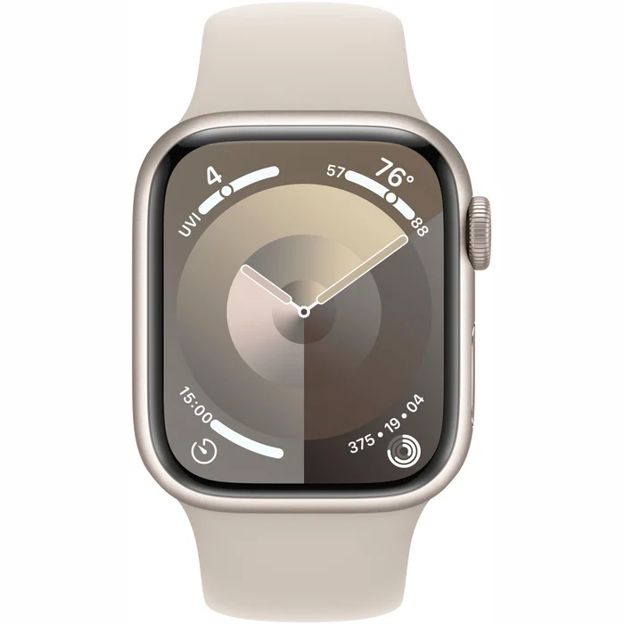 Viedpulkstenis Apple Watch Series 9 GPS + Cellular 41mm Starlight Aluminium Case with Starlight Sport Band - S/M