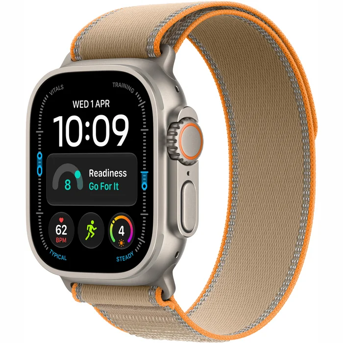 Apple Watch Ultra 4 GPS + Cellular 49mm Natural Titanium Case with Sand Trail Loop - S/M