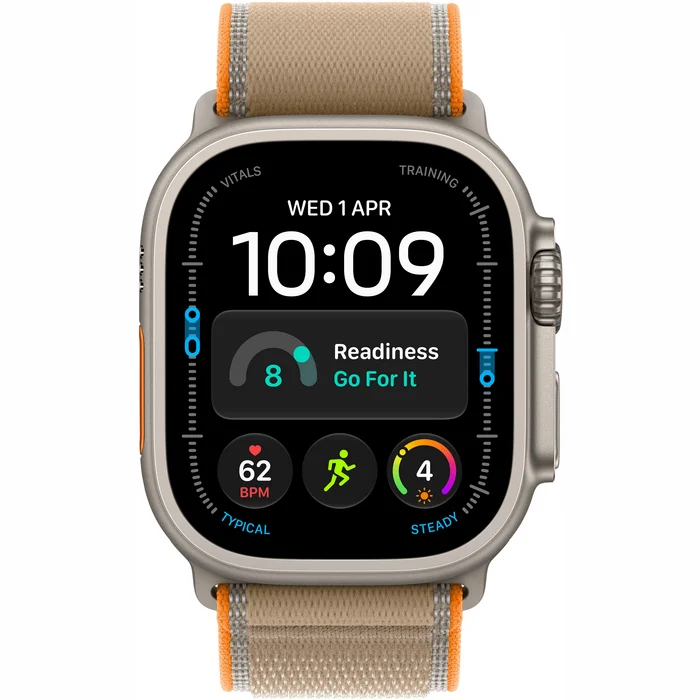 Apple Watch Ultra 4 GPS + Cellular 49mm Natural Titanium Case with Sand Trail Loop - S/M
