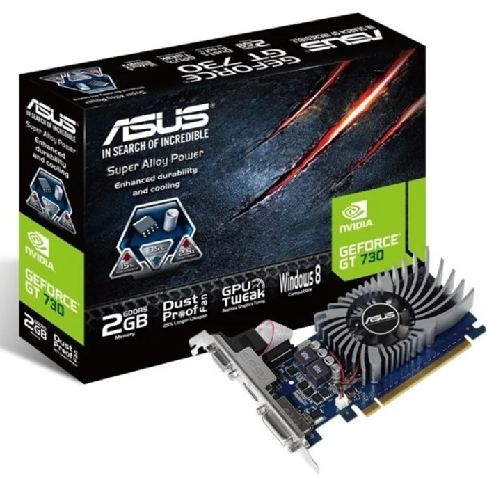 Videokarte Videokarte Asus GeForce GT 730 2GB Low Profile (GT730-2GD5-BRK)