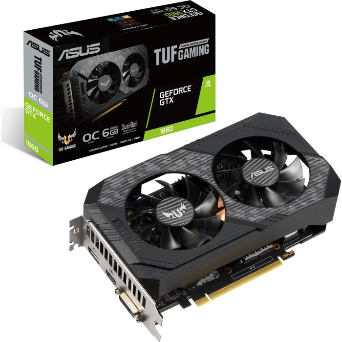 Videokarte Asus TUF Gaming GeForce GTX 1660 OC 6GB TUF-GTX1660-O6G-GAMING