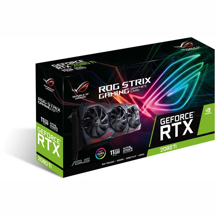 Videokarte Asus ROG Strix GeForce RTX 2080 Ti OC 11GB ROG-STRIX-RTX2080TI-O11G-GAMING