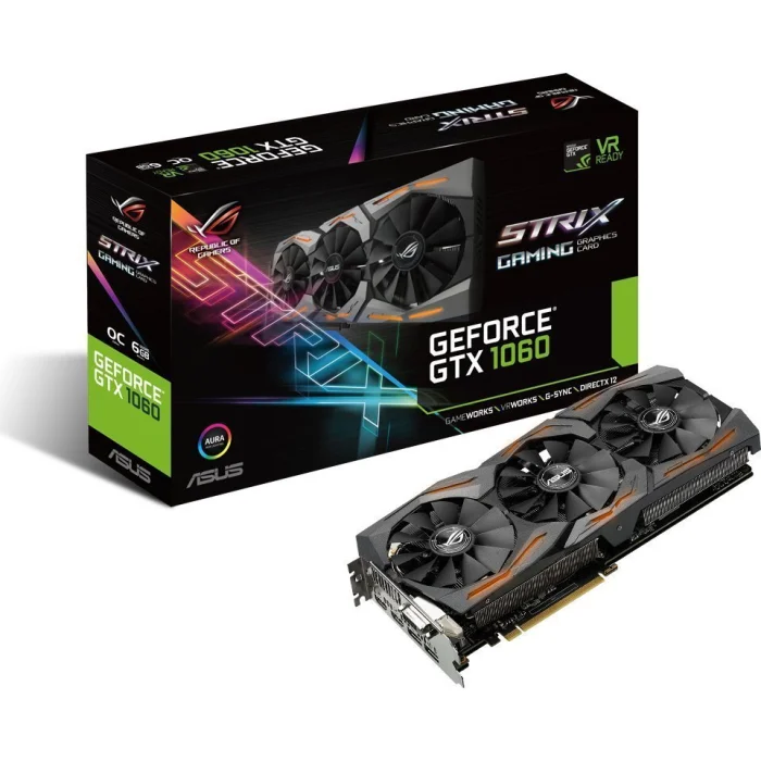 Videokarte Videokarte Asus GeForce GTX1060 6GB ROG Strix OC (STRIX-GTX1060-O6G-GAMING)