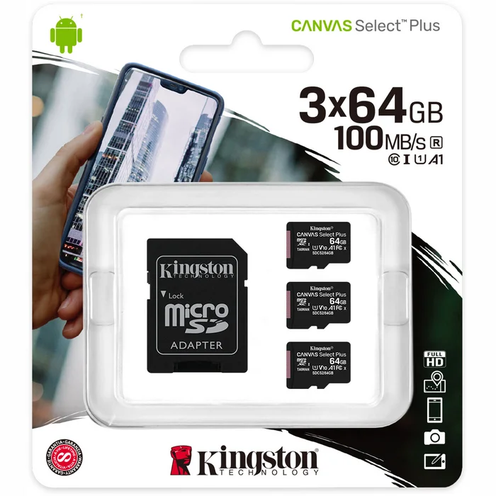 Kingston Canvas Select Plus 64GB Three Pack
