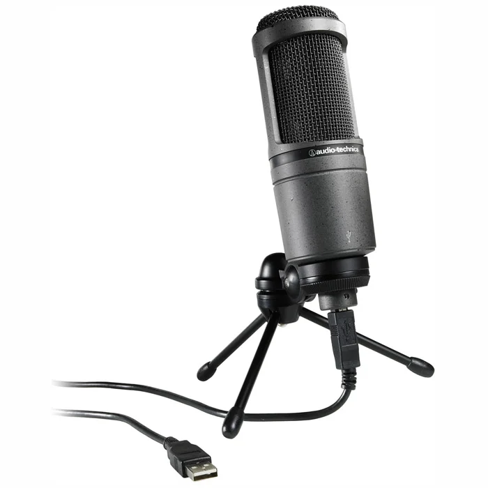 Mikrofons Mikrofons Audio Technica Turntable AT2020USB Black