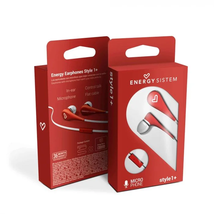 Austiņas Energy Sistem Earphones Style 1 In ear Red
