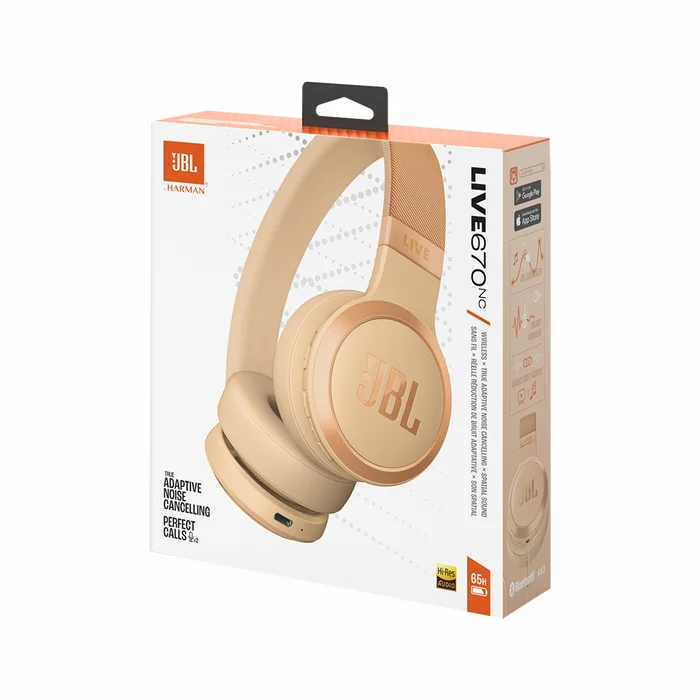 Austiņas JBL Live 670NC Sandstone