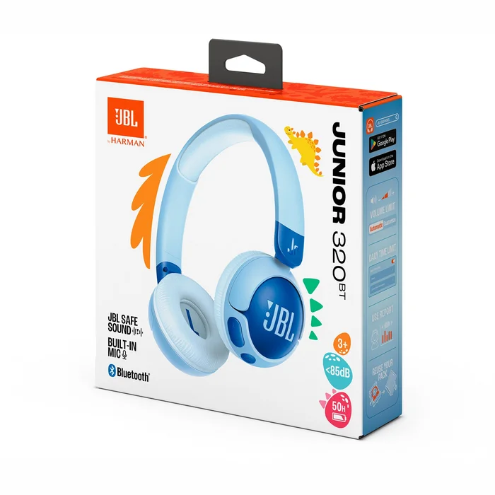 Austiņas JBL Junior 320BT Blue