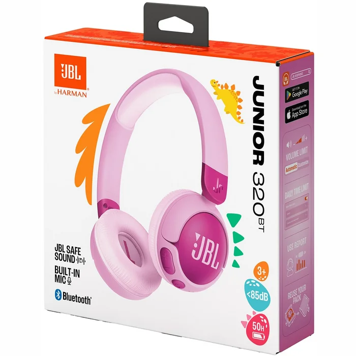 Austiņas JBL Junior 320BT Purple