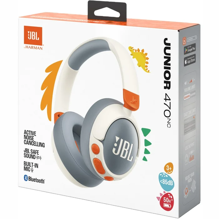 Austiņas JBL Junior 470NC White