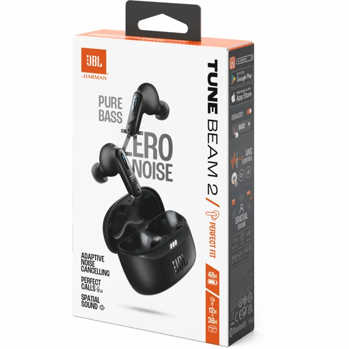 Austiņas JBL Tune Beam 2 Black
