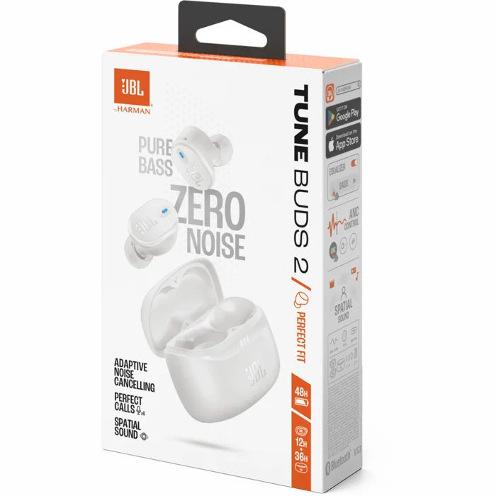 Austiņas JBL Tune Buds 2 White