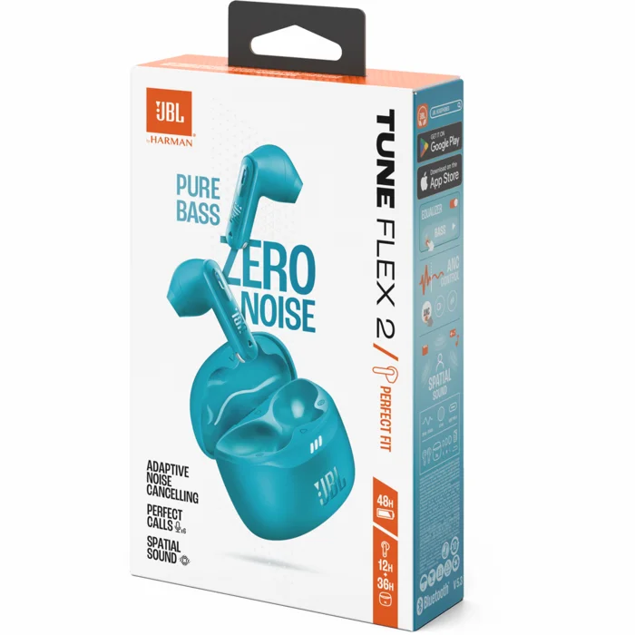 Austiņas JBL Tune Flex 2 Teal