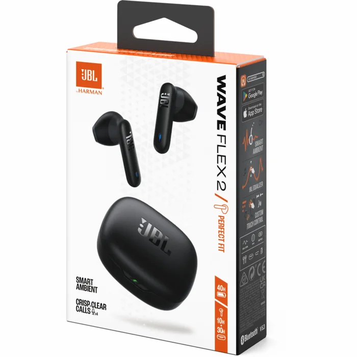 Austiņas JBL Wave Flex 2 Black