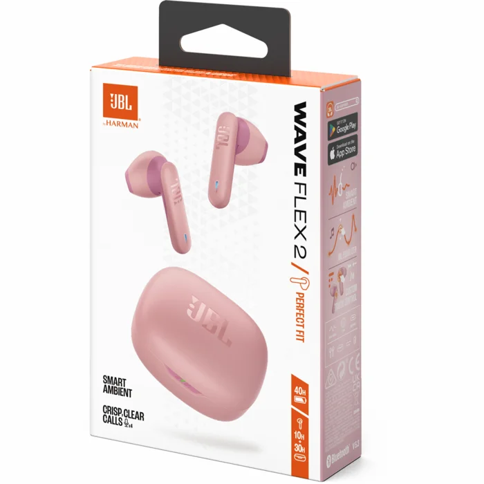 Austiņas JBL Wave Flex 2 Pink