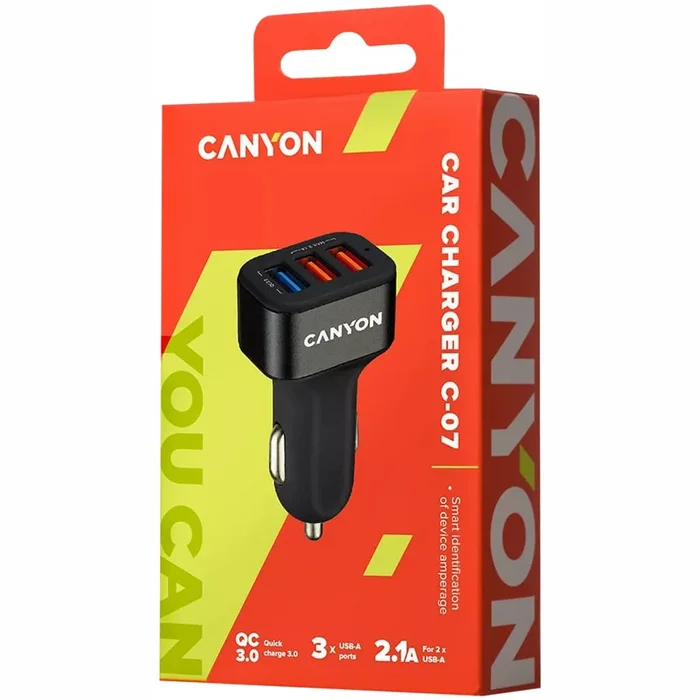 Canyon Triple USB Car Charger 2.1 A C-07