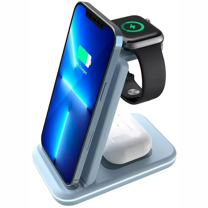 Canyon 3-in-1 wireless charging station WS-304 Blue