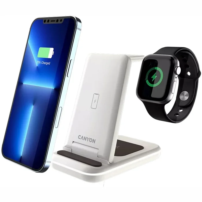 Canyon 3-in-1 wireless charging station WS-304 Cosmic Latte