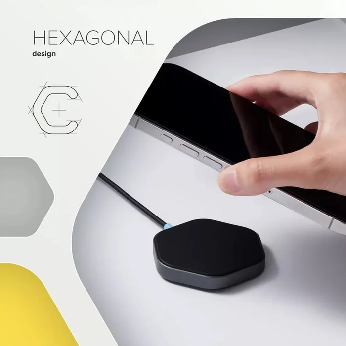 Canyon Wireless Charger Hexagon 110 Dark Grey Blue