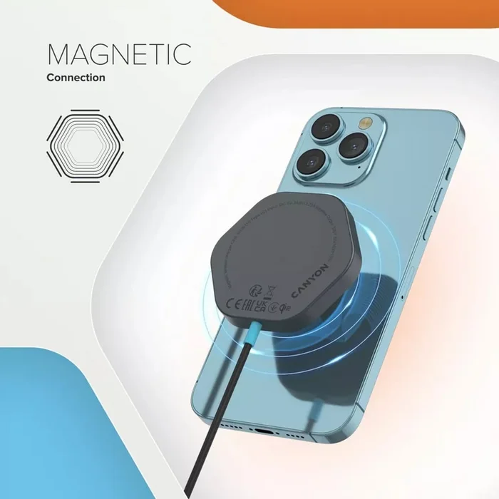 Canyon Wireless Charger Hexagon 110 Dark Grey Blue