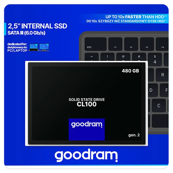 Iekšējais cietais disks Goodram SSDPR-CL100-480-G2