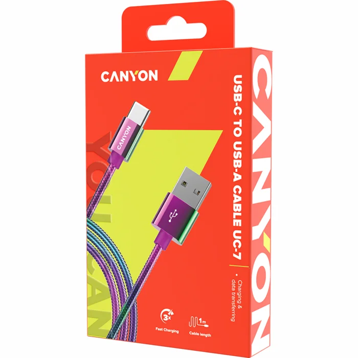 Canyon UC-7 USB-C to USB-A 2.0 1.2m Oil Slick