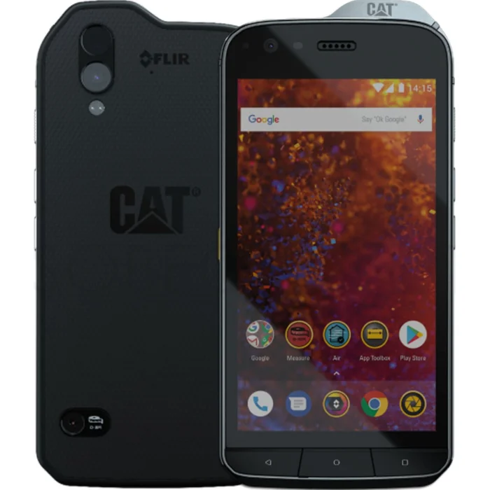 Viedtālrunis CAT Caterpillar S61 Black + hybrid case