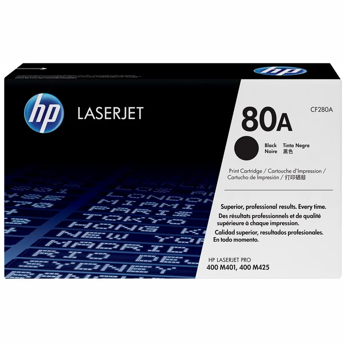 Printeru izejmateriāli HP 80A Black Original LaserJet Toner Cartridge CF280A