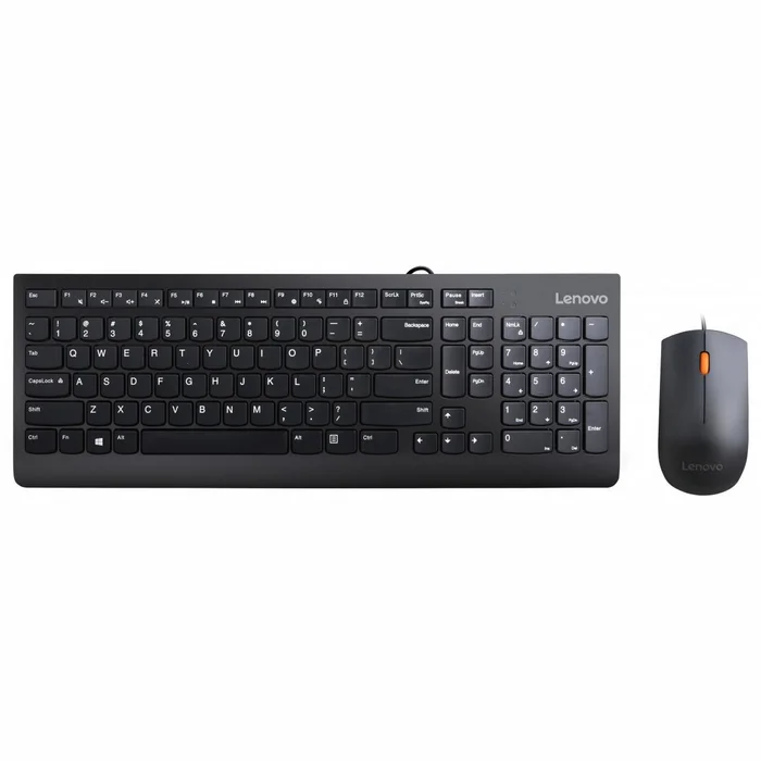 Klaviatūra Lenovo Essential Wired Keyboard And Mouse Combo ENG/​RUS Black [Mazlietots]