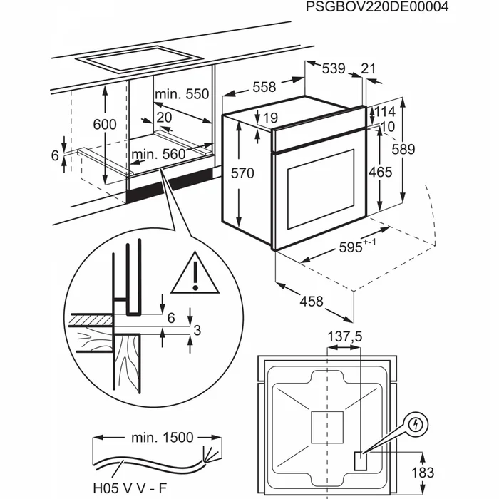 Cepeškrāsns Electrolux EOF5H50BX