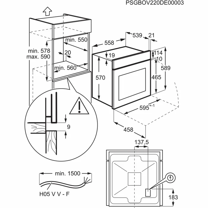 Cepeškrāsns Electrolux EOF5H50BX