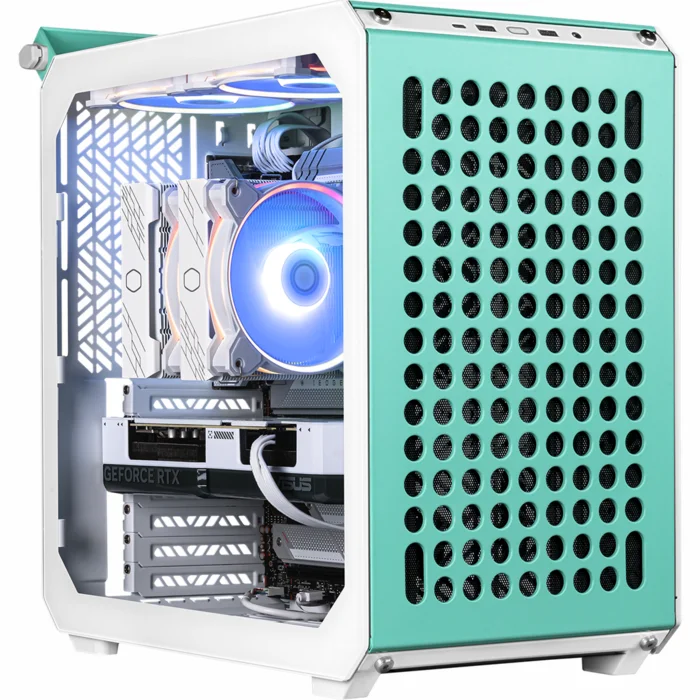 Stacionārā datora korpuss Cooler Master QUBE 500 Flatpack Macaron Edition Mint