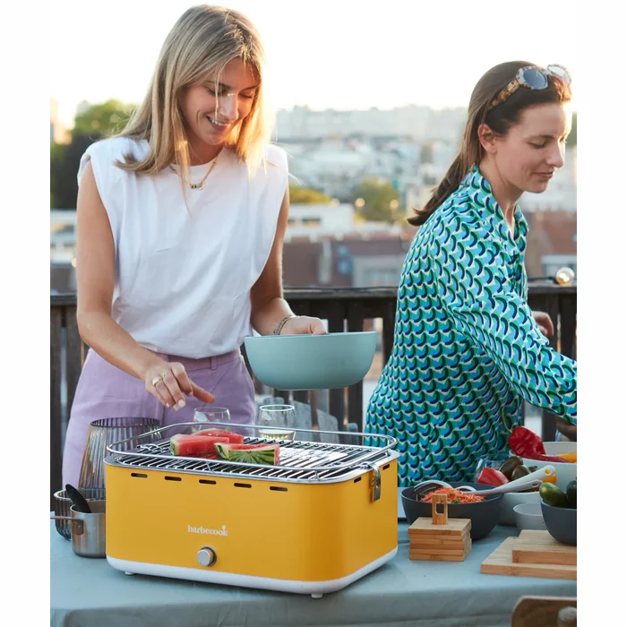 Barbecook Charcoal Table Grill Carlo Yellow Sunshine BC-CHA-1016