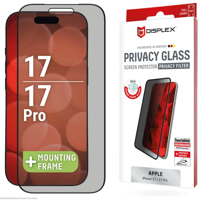 Apple iPhone 17/17 Pro Privacy Glass Screen Protector by Displex