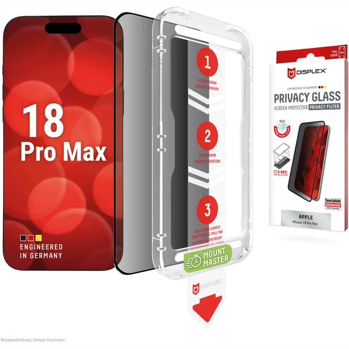 Apple iPhone 18 Pro Max Privacy Screen Glass by Displex