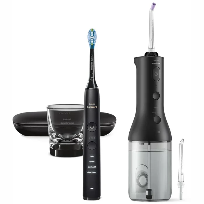 Elektriskās zobu birstes Philips Sonicare Cordless Power Flosser DiamondClean 9000 HX3886/43