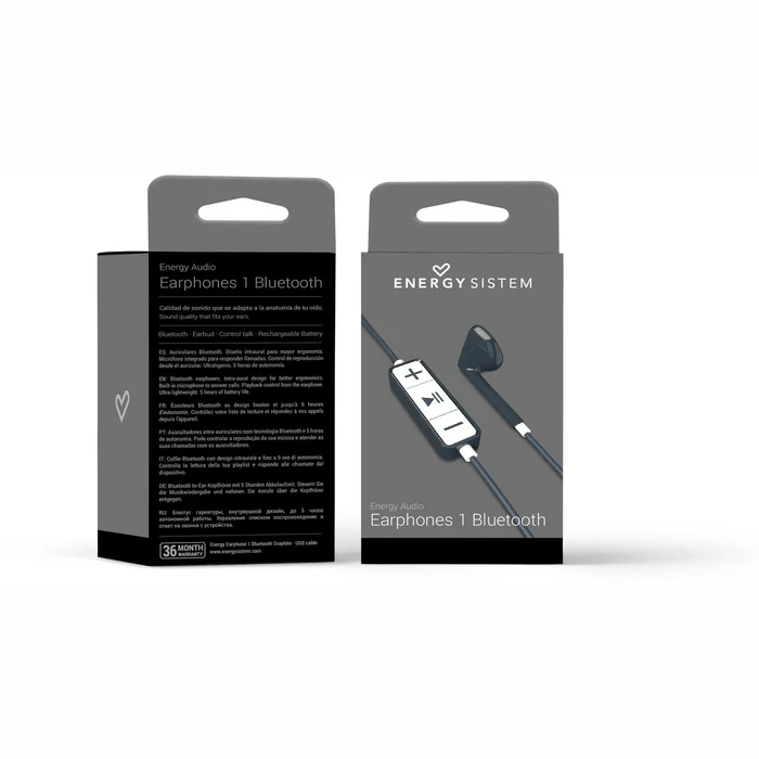 Austiņas Energy Sistem Earphones 1 Graphite