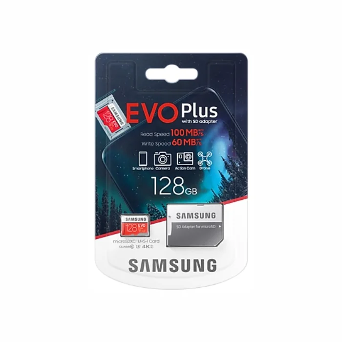 Samsung EVO Plus 128GB microSD + adapter