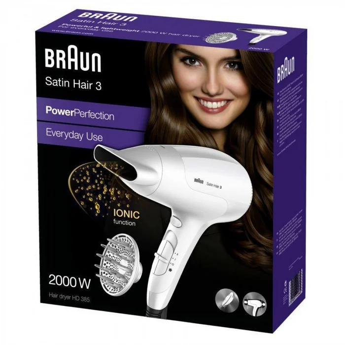 Fēns Braun Satin Hair 3 PowerPerfection HD385
