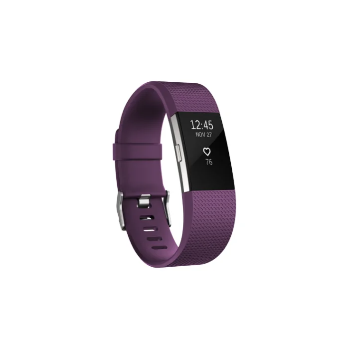 Fitnesa aproces Fitbit Charge 2 Plum Silver L