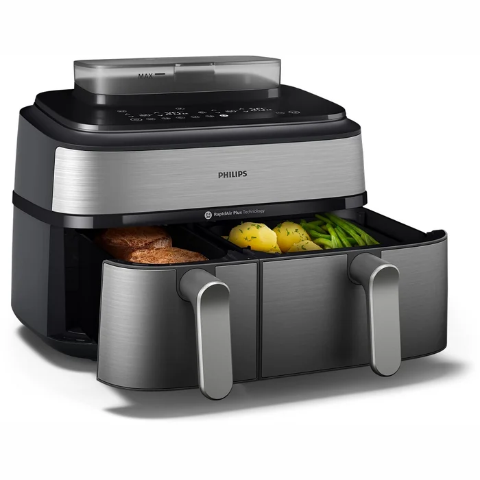 Philips Dual Basket Airfryer with Steam NA555/00