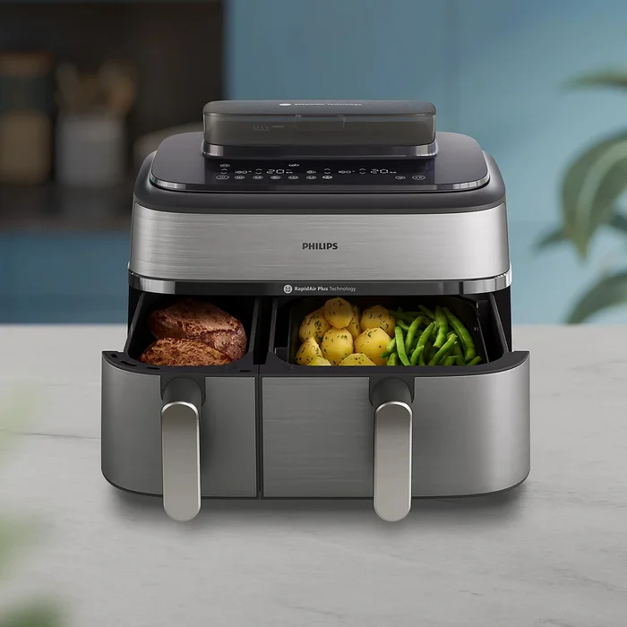 Philips Dual Basket Airfryer with Steam NA555/00