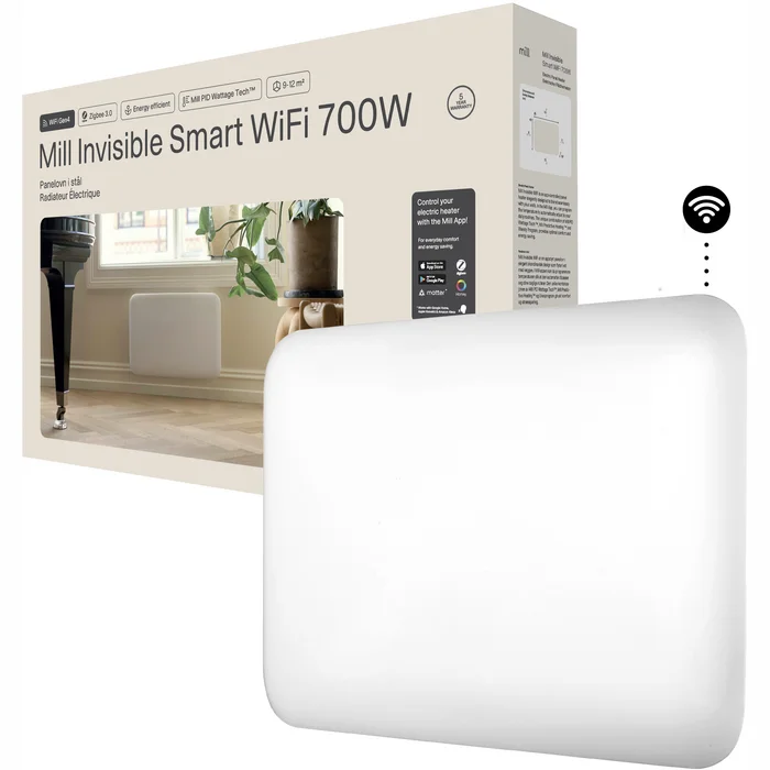Mill Invisible Smart WiFi Heater 700W Gen. 4 White PA700WIFI4