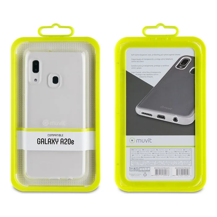Mobilā telefona maciņš Muvit Samsung Galaxy A20e Crystal Soft Transparent