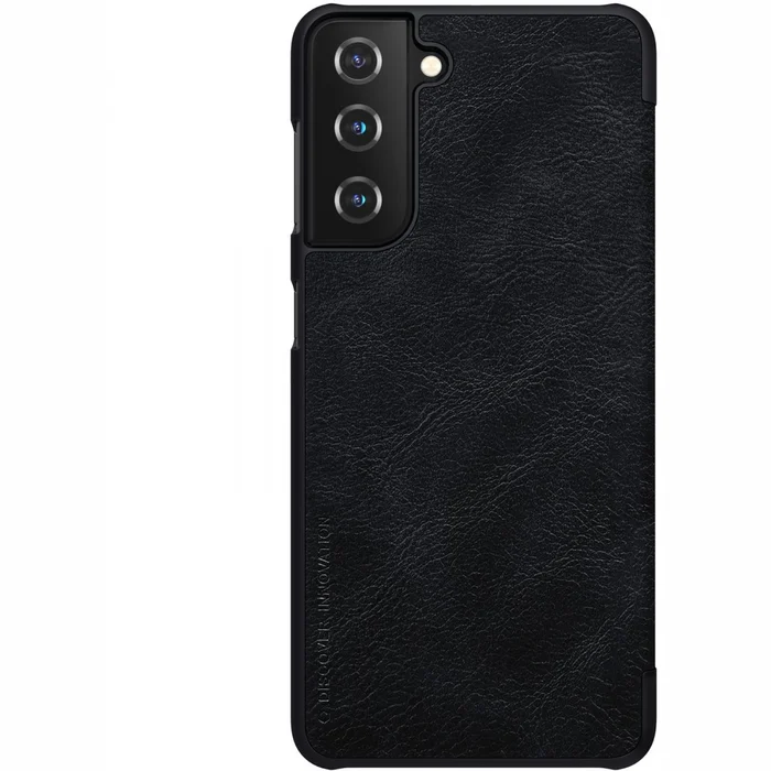 Telefona vāciņi un maciņi Samsung Galaxy S21 Qin leather case by Nillkin Black