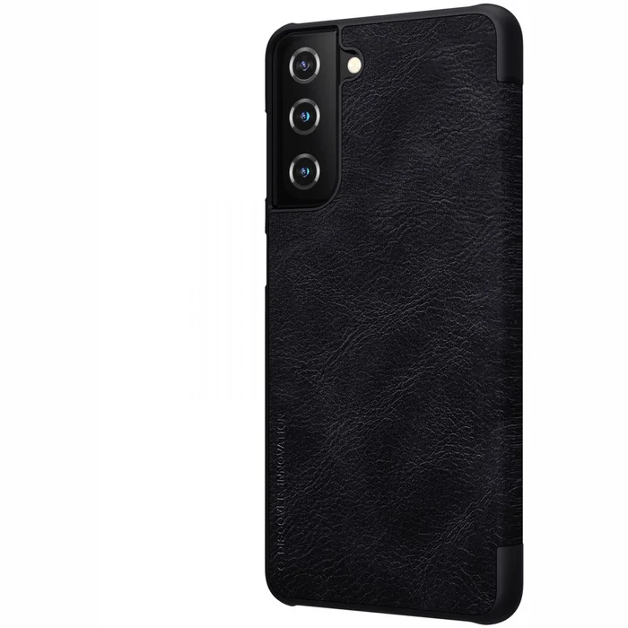 Telefona vāciņi un maciņi Samsung Galaxy S21 Qin leather case by Nillkin Black