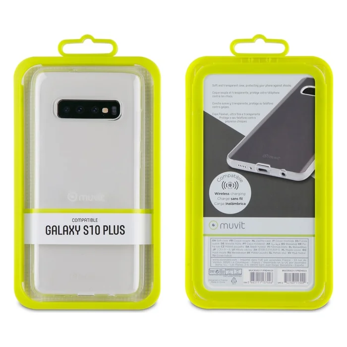 Mobilā telefona maciņš Muvit Samsung Galaxy S10+ Crystal Soft Transparent