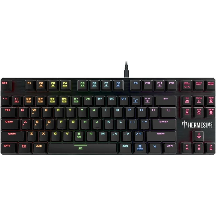 Klaviatūra Klaviatūra Gamdias Hermes M3 RGB Mechanical Gaming Keyboard US Black