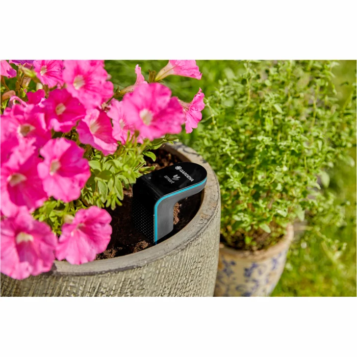 Gardena Smart sensors Mēra augsnes mitrumu un zemes temperatūru (Lai pilnībā kontrolētu automātisko laistīšanu)